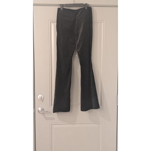 Women's Anthropologie Black Velvet Flare Pants Size 4 - Picture 9 of 15